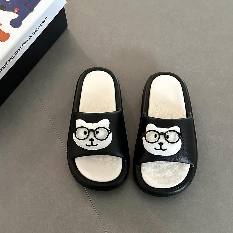 Anime bjørn tykksålede ett-ords kule tøfler dame sommer ny tegneserie innendørs hjem tykksålede sklisikre tøfler