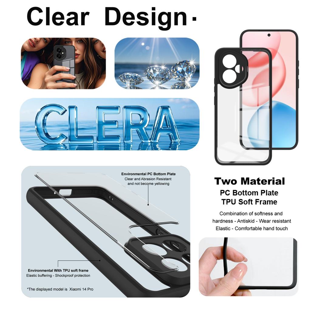 IMAK UX-9A Series For Honor 400 5G (Global) Case Clear TPU PC Phone Cover Reinforced Corners