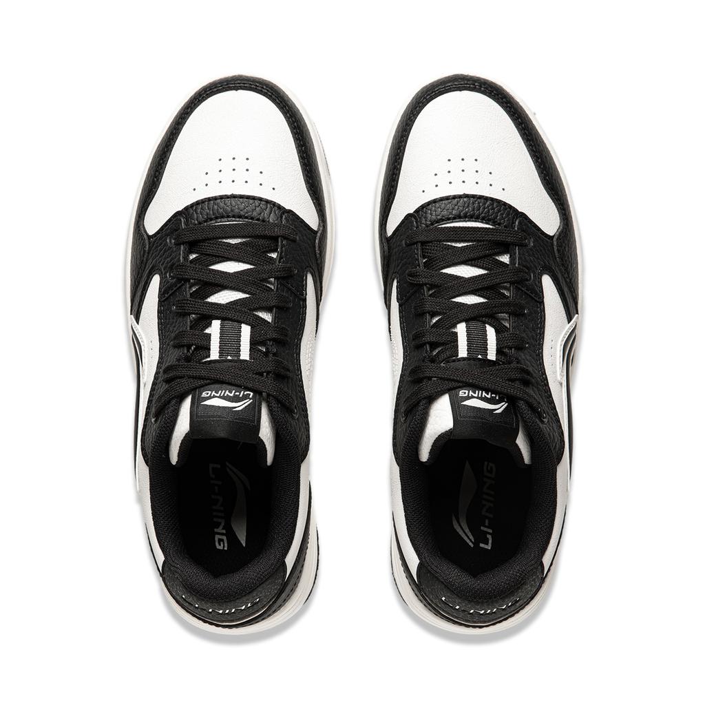 New LiNing Tianji Soft Slip Resistant Cushioning Abrasion Resistant Low Top Skateboard Shoes Women's White Black AGCU272-4
