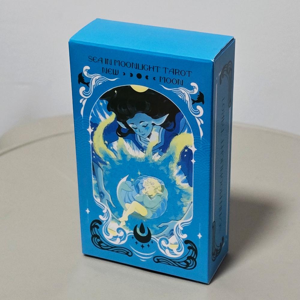10.3*6cm Sea in Moonlight Tarot | New Moon Tarot Deck, 78 Cards, Underwater Mermaid Art Tarot, Classic Rider Waite System
