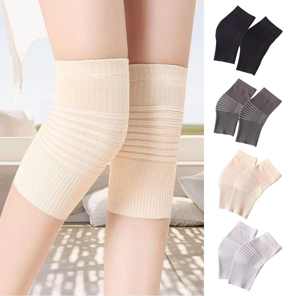 Cotton Knee Warmers Knitted Stretch Fit Knee Protector Sleeve Soft Thermal Knee Brace Pads Suitable for Old Cold Legs