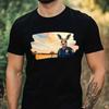 T-Shirt Men Kangaroo As a Policeman Motif Cotton Size XS To 5XL