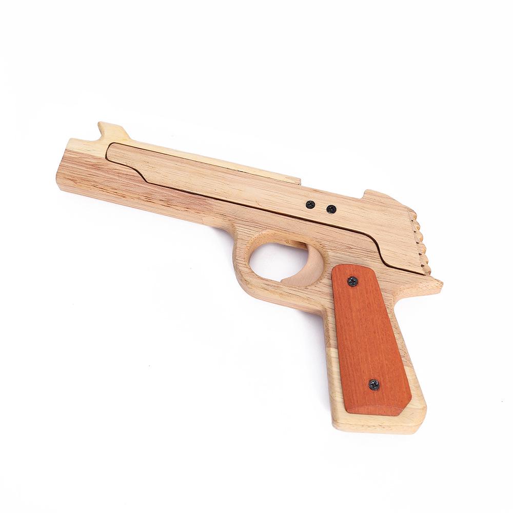 Wooden Rubber Band Handgun: Nostalgic Parent-Child Educational Toy