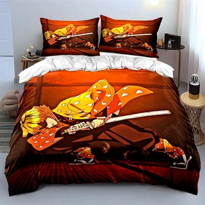 Anime-Inspired Bedding Set with Sword Design Bedding Set (1 Duvet Cover, 2 Pillowcases, Duvet Not Included)