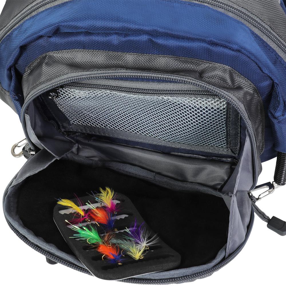 Fly Fishing Waist Pack with Adjustable Waist Strap, Multi Pocket Fall River Fishing Chest Pack