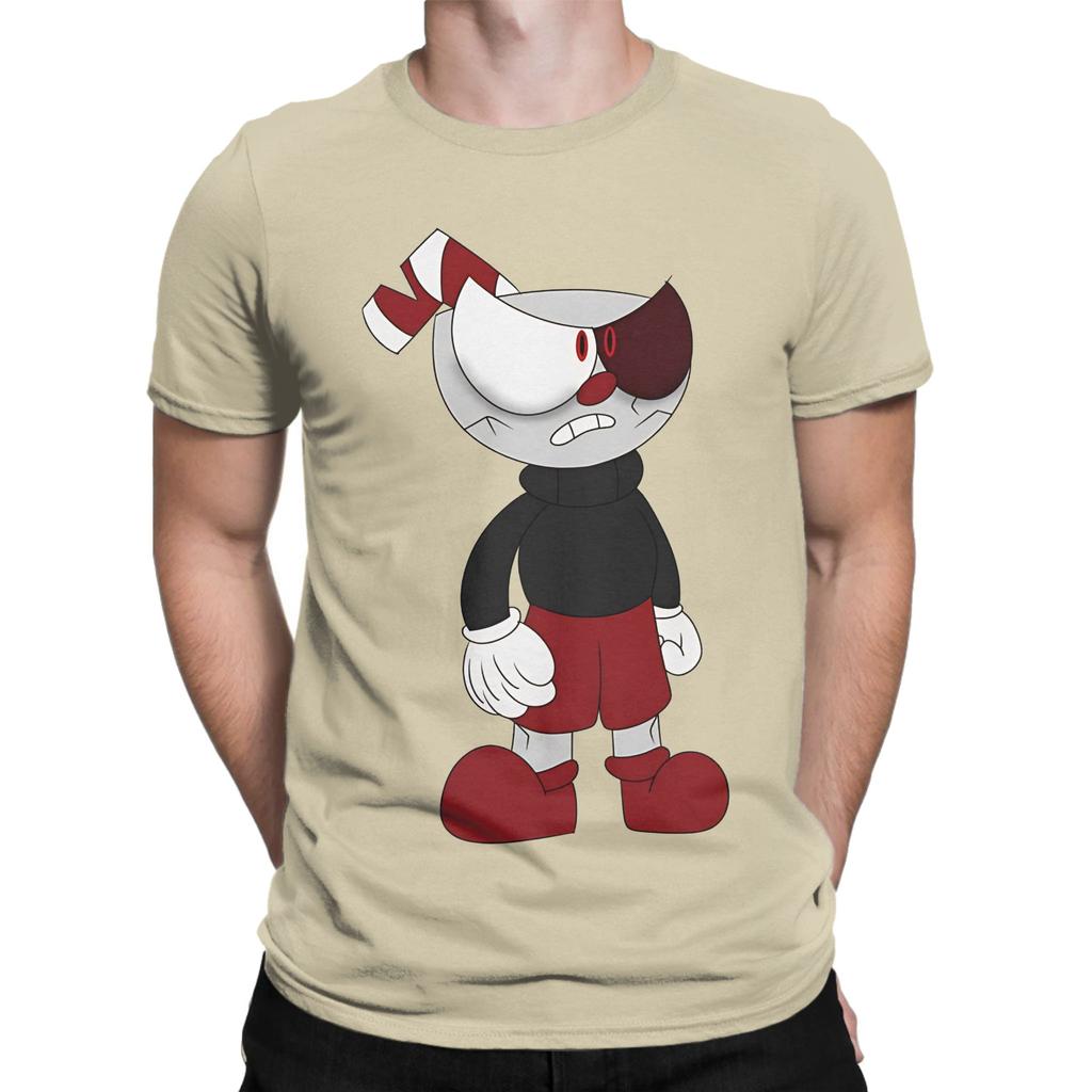 Cuphead Red Poster Graphic 100 Cotton TShirt Cuphead Tops Tees For Unisex