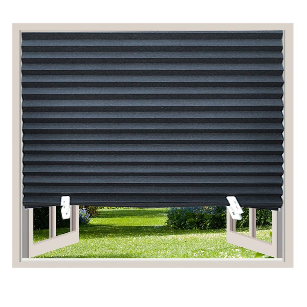 Selbstklebendes Plissee-Verdunklungsrollo ohne Bohren für Privatsphäre und Sonnenschutz in Schlafzimmern und Wohnzimmern