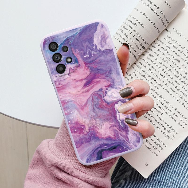 Case For Samsung Galaxy A53 5G A 53 Back Cover Protective Silicone Funda Fashion Marble Stone Texture Coque For Samsung A53 Capa
