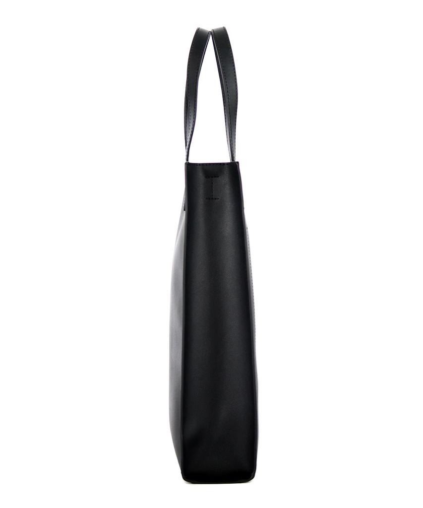 Bymoss Leather Modern Tote Bag [Black]