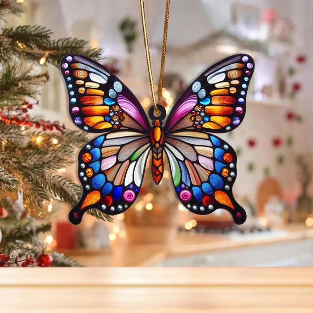 Acrylic Animal World Christmas Day Party Pendant Christmas Tree Decoration Flat Pendant