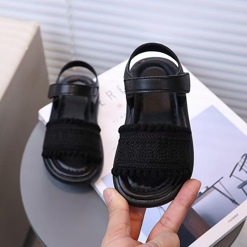 New Children Summer Sandals Boys Girls Fashion Pure Color Hook Sandals Baby Soft Breathable Shoes Kids Summer Beach Sandals
