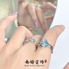 Original Niche Design Retro Retro Open Ring Moonstone Inlaid Zircon High-End Sense Personalized Fashion Ring Woman