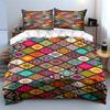 Colorful Bohemian Geometric Bedding Set Bedding Set (1 Duvet Cover, 2 Pillowcases, Duvet Not Included)