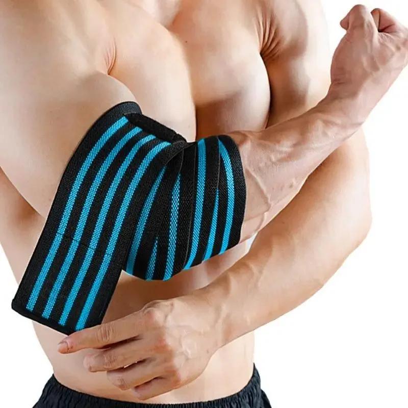 1 Stück 100cm Lang Wickel Ellbogenbandage Atmungsaktive Stütze Gym Fitness Sport Schutzpolster für Gewichtheben Bankdrücken