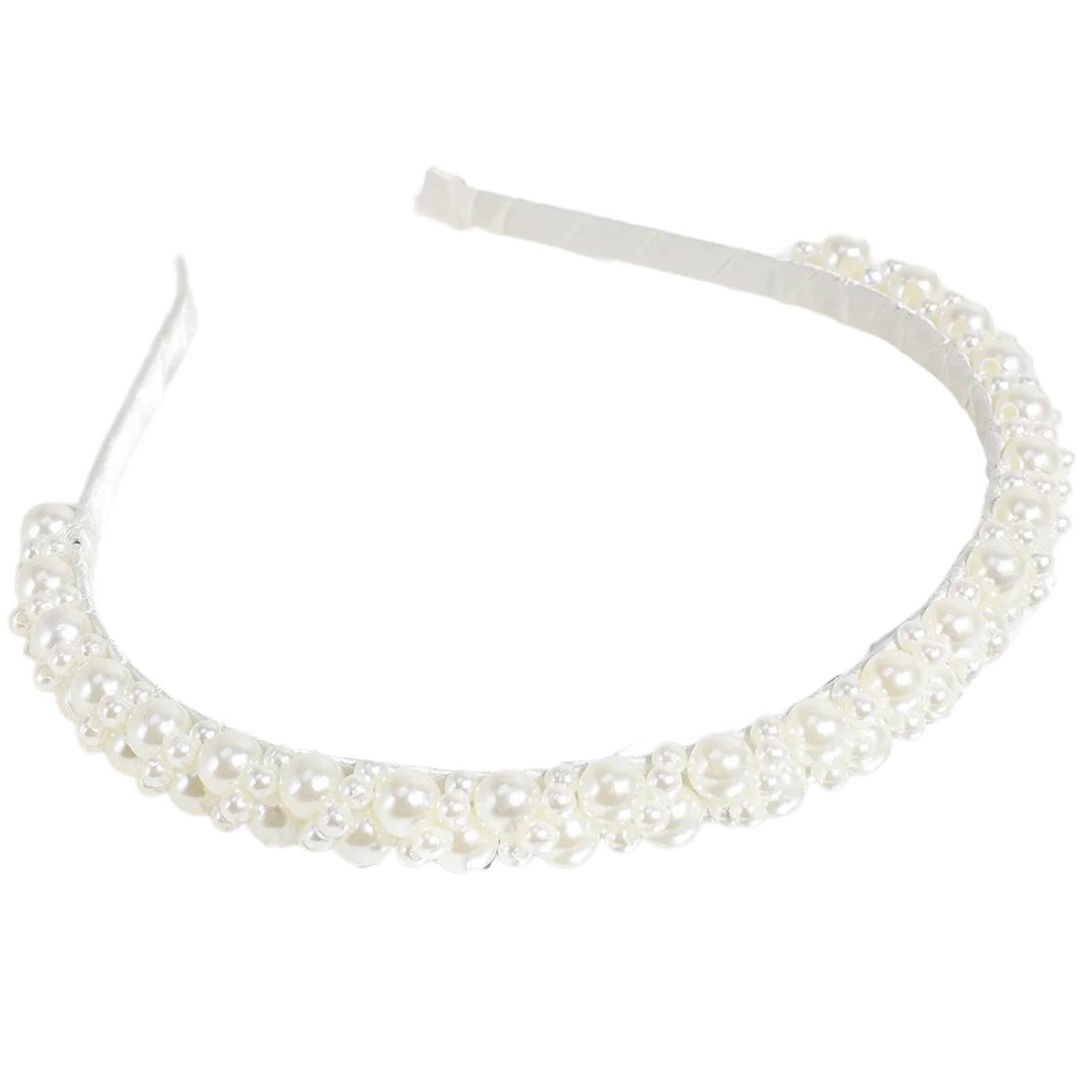 

Элегантные женские аксессуары для волос, повязки для волос с имитацией жемчуга, модные головные уборы, повязки для женщин белый