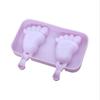 Silicone Ice Cream Mold with Lid Footprint Jelly Ice Ball Maker Baby DIY Food Supplement Tool Popsicle Stick Kitchen