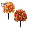 Lifelike Faux Flowers for Every Season Artificial Fall Outdoors Fake Autumn Topiary Ball UV Resistant Mums with Ground Natural Looking Greenery