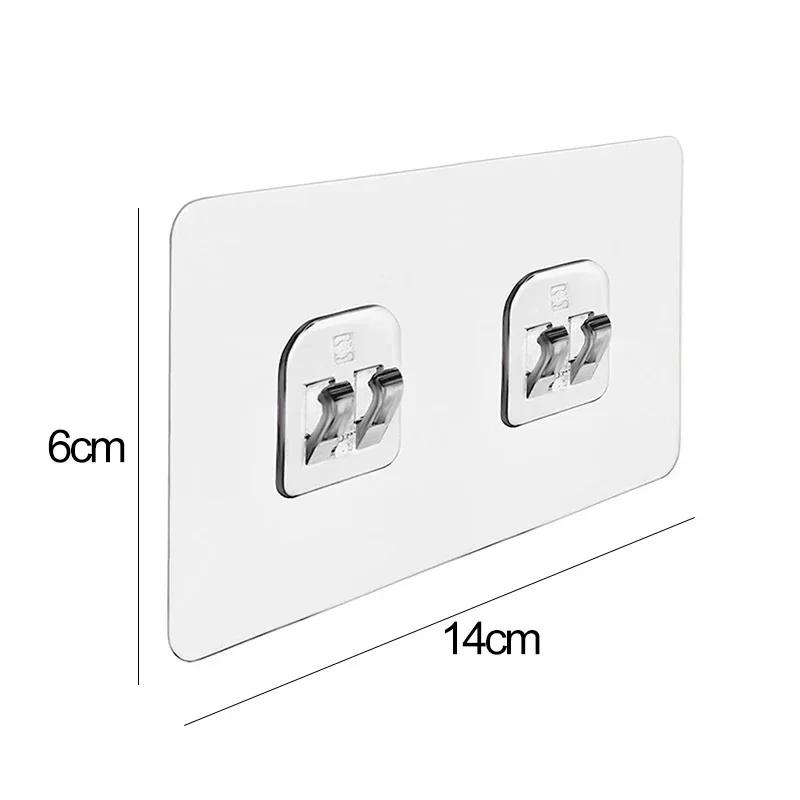

1-20 шт. крючков самоклеящиеся прозрачные прочные крючки настенный держатель для кухни ванной комнаты органайзер полки крючки многоцелевые 5PCS