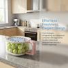 Foldable Fruit Basket with Lid Thickened Drain Basket 2 in 1 Collapsible Vegetable Strainer for Home Kitchen