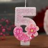 Birthday Candle Cake Topper Colour Changing Creative Number 0-9 Candle Flowers Digital Candles Girl Birthday Party Decoration