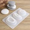 3 Hole Pebble Silicone Candle Mold DIY Stone Shape Aromath Soap Molds Plaster Resin Chocolate Baking Making Home Crafts Decor