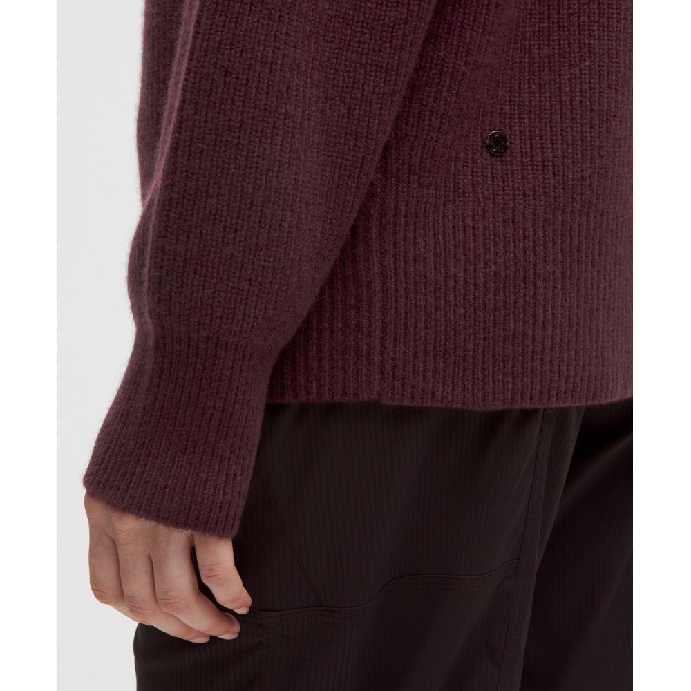 Lululemon Oversized Cashmere Funnel Neck Sweater Goodnight Plum