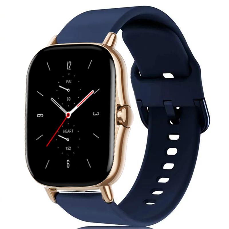Sport strap For Amazfit GTS-GTR-4-3-2-2e-Mini-Pro-stratos 2 3 Watchband Silicone Bracelet Correa Amazfit bip-U-S-3-pro 20mm 22mm