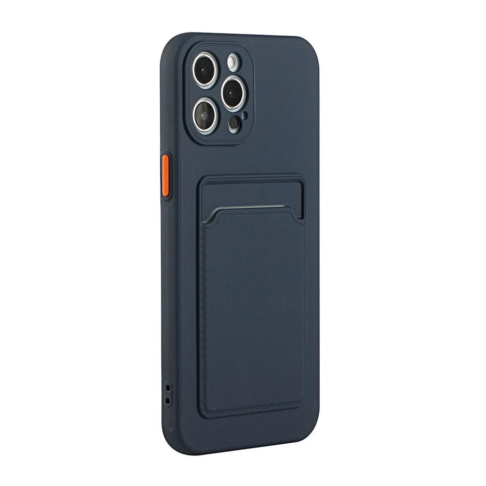 Porta Cartão Suporte Capa de Celular de Silicone Macio para IPhone 15 14 11 13 12 Pro Max XS XR X SE 2 3 8 7 Plus à Prova de Choque Capa Carteira Colorida