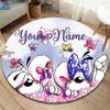 Diddl Custom Name Round Area Rug,Carpet Rug for Living Room Bedroom Sofa Playroom Decor,Non-slip Floor Mat