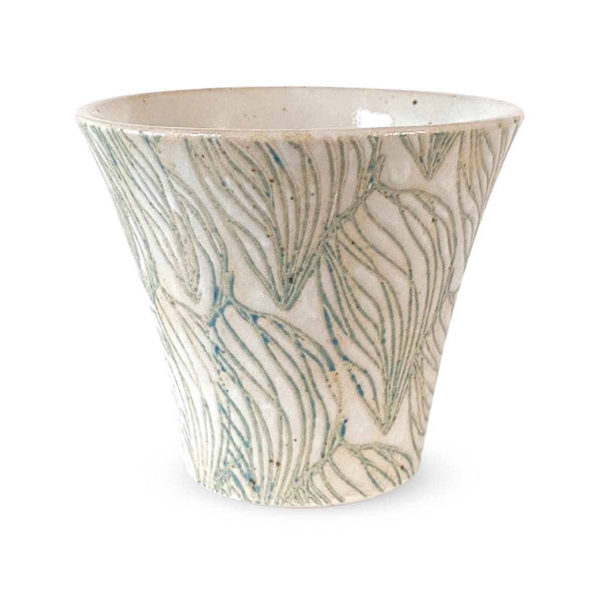 

Hasami Ware Made in Bud Light Blue J-Kitchens Teacup, Japan, 140cc, Design, Small,