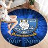 Sheffield Wednesday Football Club Custom Name Round Area Rug,Carpet Rug for Living Room Bedroom Sofa Playroom Decor,Non-slip Floor Mat