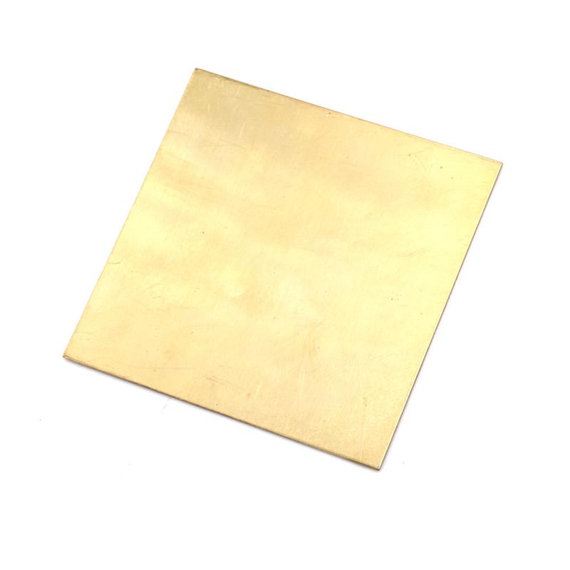 Mosiężna metalowa cienka blacha foliowa o grubości 0,5 Mm / 0,8 Mm / 1 Mm / 2 Mm 100X100 Mm Części do majsterkowania