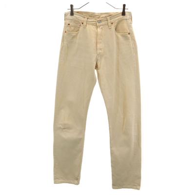 90s 501 Euros Straight Cotton Pants W30 Beige Button Fly Men's Used