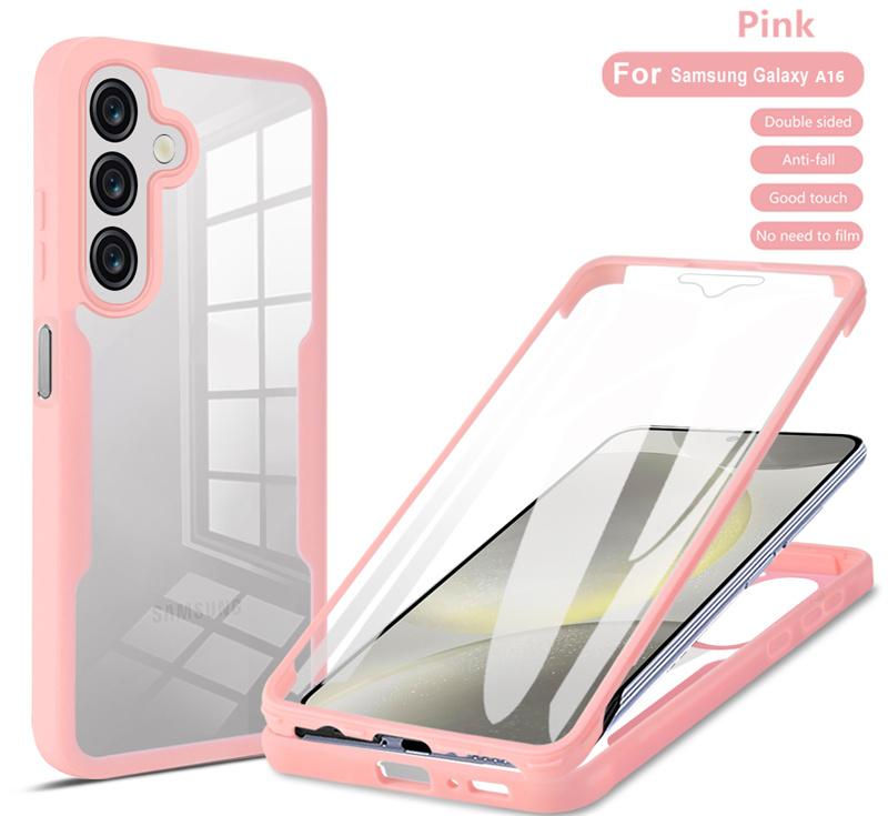 

360 Full Protection Case For Samsung Galaxy A16 5G Clear Screen With Silicone Bumper TPU+PC Back Cover for GalaxyA16 A 16 Funda For Galaxy A16 5G
