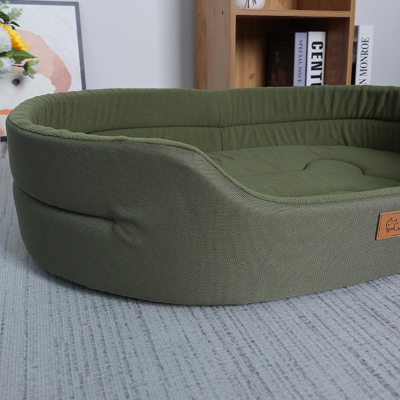 Fleece Hundeseng Vinter Høst Varm Seng for Katt Liten Middels Stor Kjæledyr Sofa Valp Oxford Klut Soveunderlag for Hund