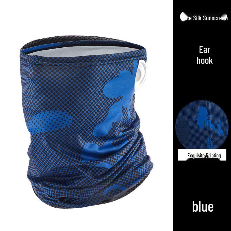 Protection Été Homme Soie Glacée Cagoule Intégrale & Tour de Cou - Masque Solaire d'Extérieur Moto & Cyclisme