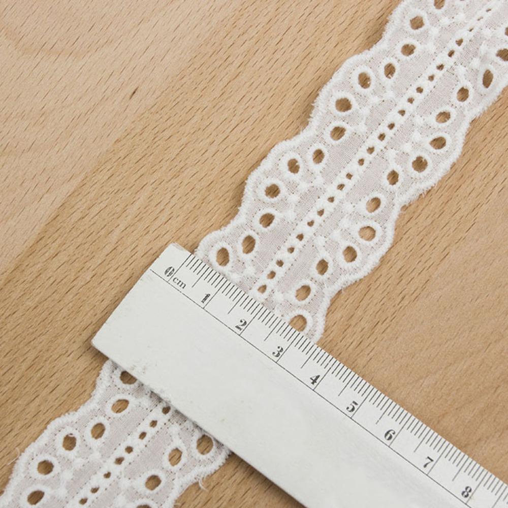 15 Yards Pure Cotton Sewing Trim Hollowed Out Flowers Multi-size Decor Ribbon Lace Trim White Lace Trim Ribbon Clothing Decor