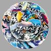 50 Wild Bear Silhouette Stickers: Mountain & River Scenery Waterproof Decorative Journal Stickers