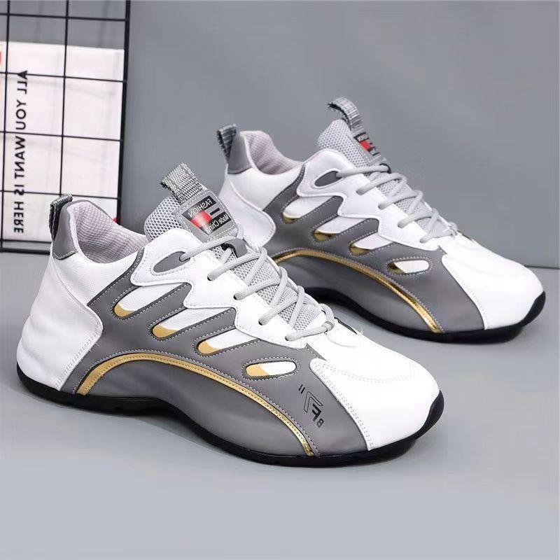 Fashion Men's Shoes 2024 Summer New Sneakers for Men Lightweight Soft Unisex Leather Comfort Platform Vulcanized Shoes Zapatillas Hombre