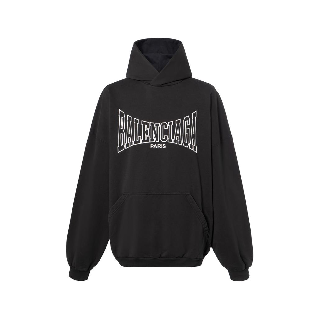Balenciaga Paris Logo Printed Hoodie 803265TRVH68190