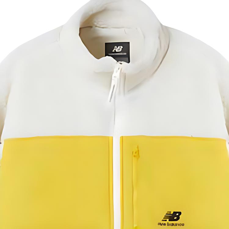 New Balance Velvet Jackets Unisex Yellow White Multicolor Stand Collar Moderate MDA35013-CRE