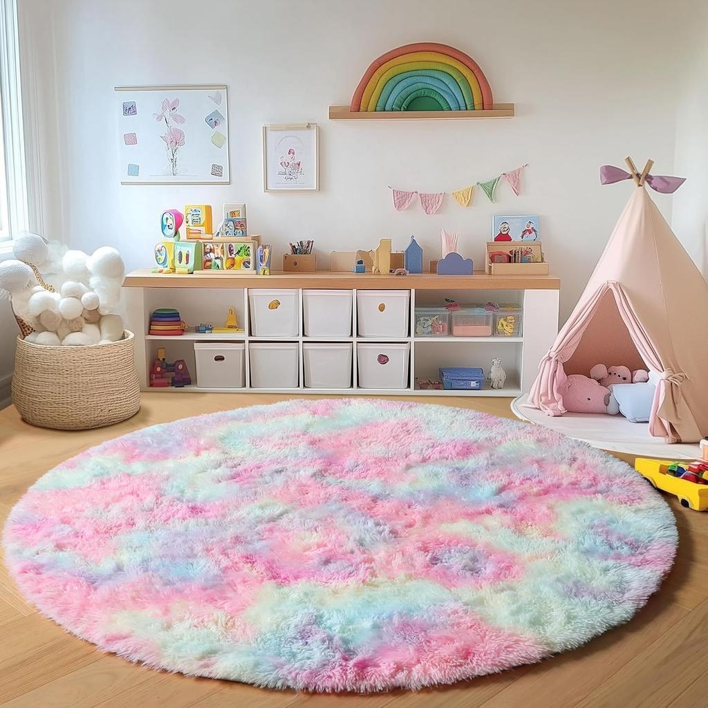 Μαλακό Μεταξένιο Χαλί Στρογγυλό Αφράτο Χαλί Περιοχής Καναπέ για Σαλόνι Παιδικό Υπνοδωμάτιο Χαλάκια Δαπέδου με Πλούσιο Πάχος Ζεστή Διακόσμηση Σπιτιού Χαλάκι για Κατοικίδια Γκρι