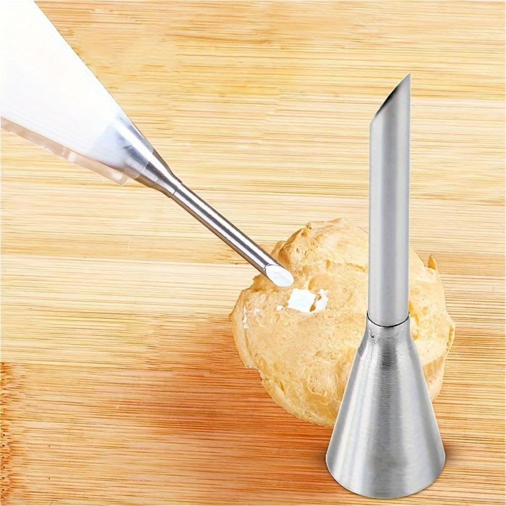 Stainless Steel Cake Decorating Nozzle - Versatile Icing Piping Tip for Pastries, Puffs & Fondant - Essential Kitchen Baking Tool