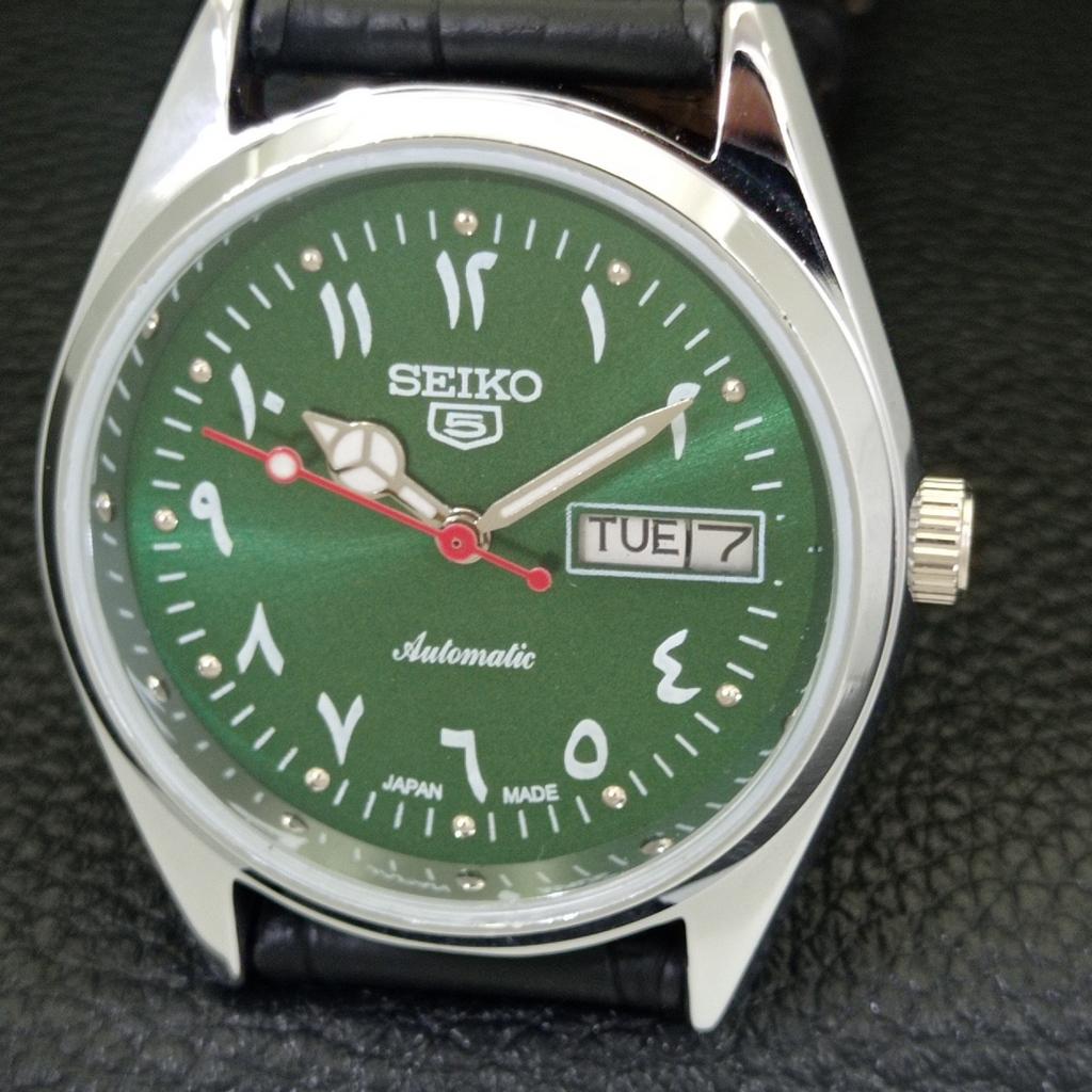 VINTAGE REFURBISHED SEIKO 5 AUTOMATIC 6309A JAPAN MENS GREEN WATCH a441190-4 Sk-a441190