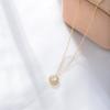 Lady Fashion Wedding Jewelry 14k Gold Plated Elegant Sterling Silver 925 Round Brilliant Cut Zircon Fine Necklace Jewellery
