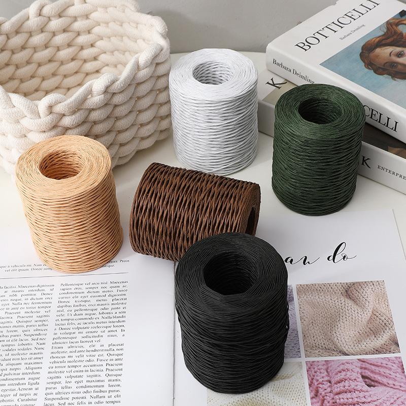 200m Blumendraht Papierseil, Papierseil zum Binden von Blumensträußen, Handgemachtes DIY Florales Fixierdraht Bindematerial, Floristikbedarf
