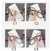 2PCS Stylish unisex square Plain glasses for men women Metal Material frame glasses polygon eyeglasses Gentle Black Color anti blue light