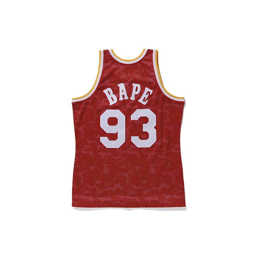 Bape X Mitchell & Ness Rockets Camo Basketball Swingman Jersey 1F73-109-918