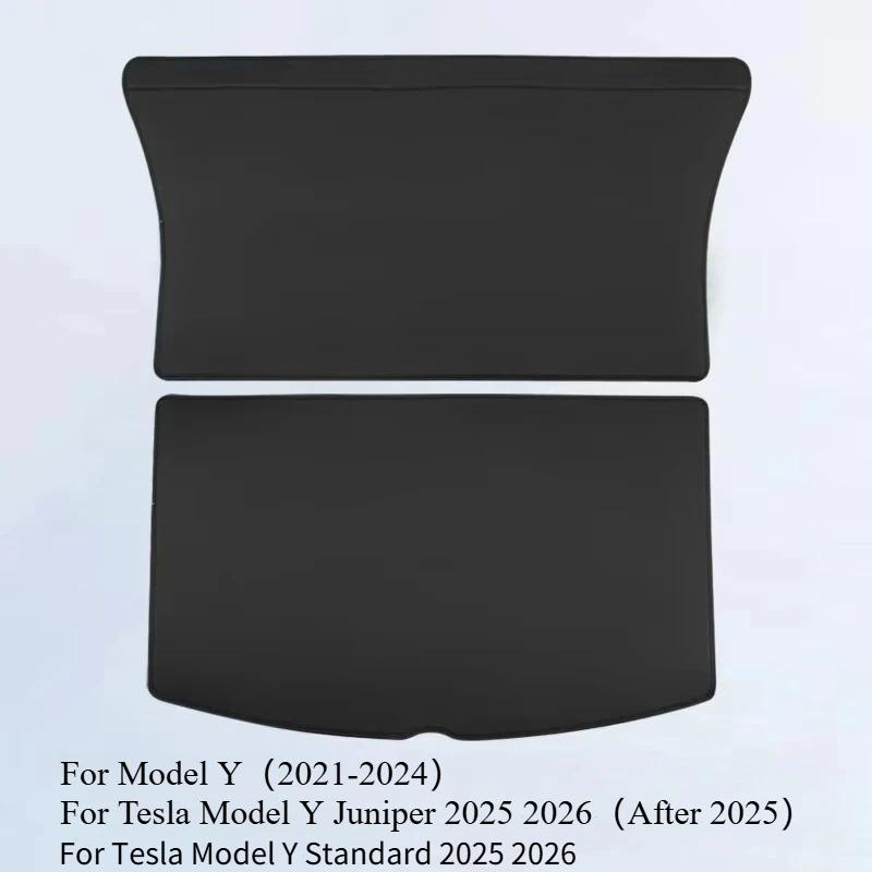 2PCS Trunk Mats for Tesla Model 3/Y/3+ Highland 2021-2025 Leather Trunk Protection Pads Tailgate Pad New Modely 2025 Accessories