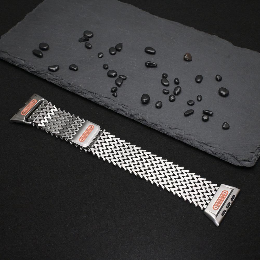 

Magnetic Loop Bracelet for Apple Watch Band Ultra 3/2 49mm Series 11 10 46mm Milanese Band for Iwatch 9 8 7 Se 6 44mm 45mm Strap 44mm 45mm 46mm срібний